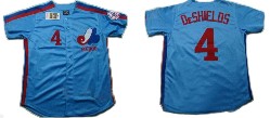 Best Montreal Expos 4 Delino Deshields Blue MLB Jersey